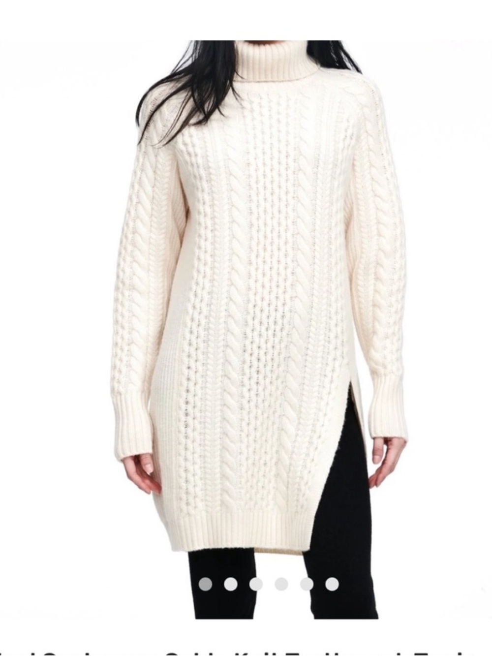 NAADAM Cable Knit Turtleneck Wool Sweater Size Small